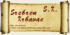 Srebren Krbavac vizit kartica
